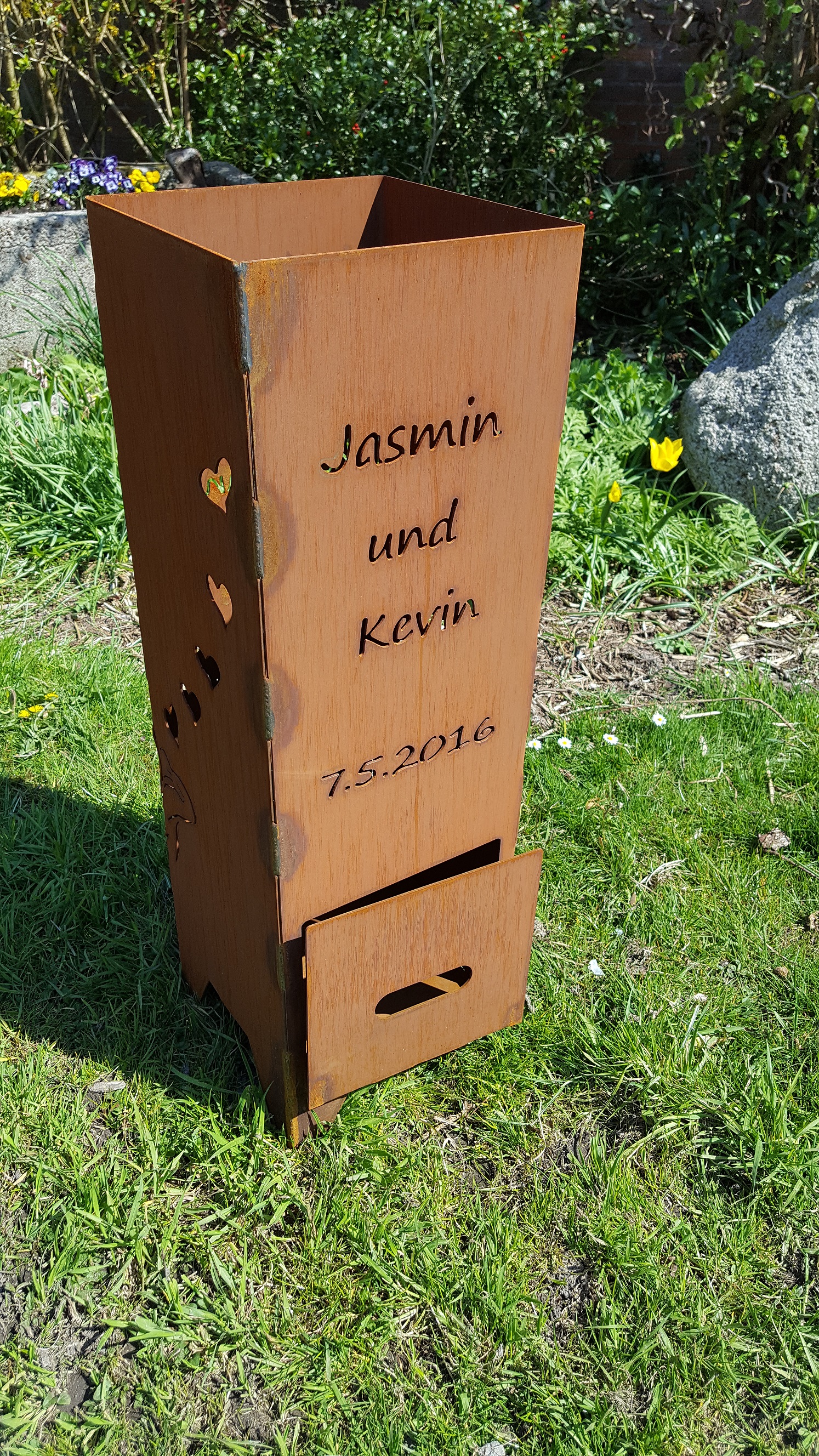 Woodmetalworks Feuersaule Feuertonne Nach Kundenwunsch